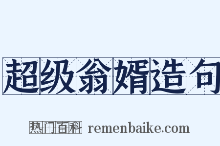 超级翁婿造句是什么意思的图片